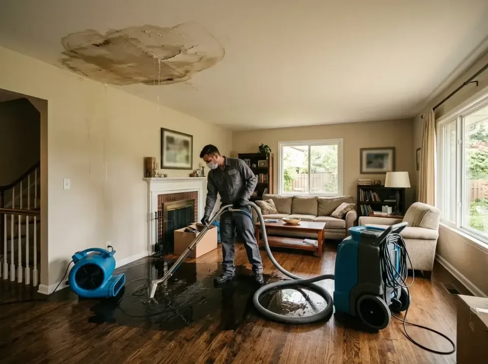 attic-pipe-burst-ceiling-drip-008 — frequently asked questions, Water Damage Restoration & Carpet Care in Dearborn, MI